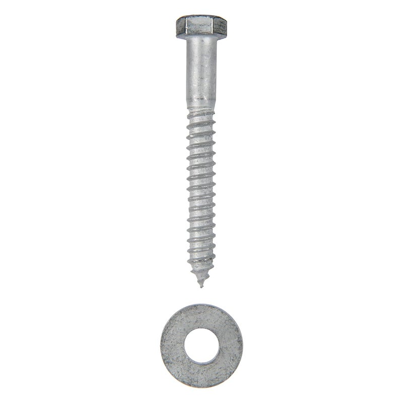 MAKERS BOLT 1/2 x 4 (25 Pack) Lag Screw Kit, 25 Screws and 25 washers, Hot Dip Galvanized, Meets ASME B18.2.1 Industrial/Commercial Grade by - Image 2